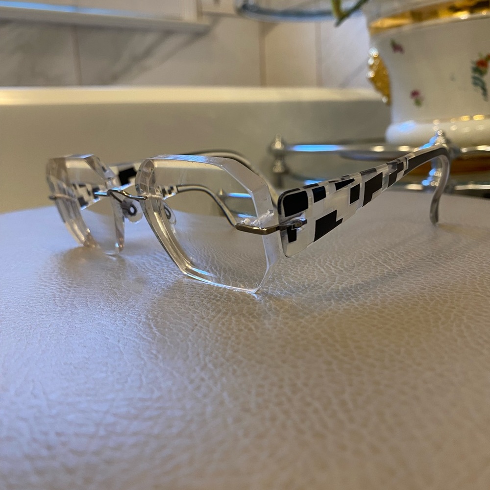 Silhouette 4207 The Studio Black White Mod Eyeglass Frames Austria 50 17 135